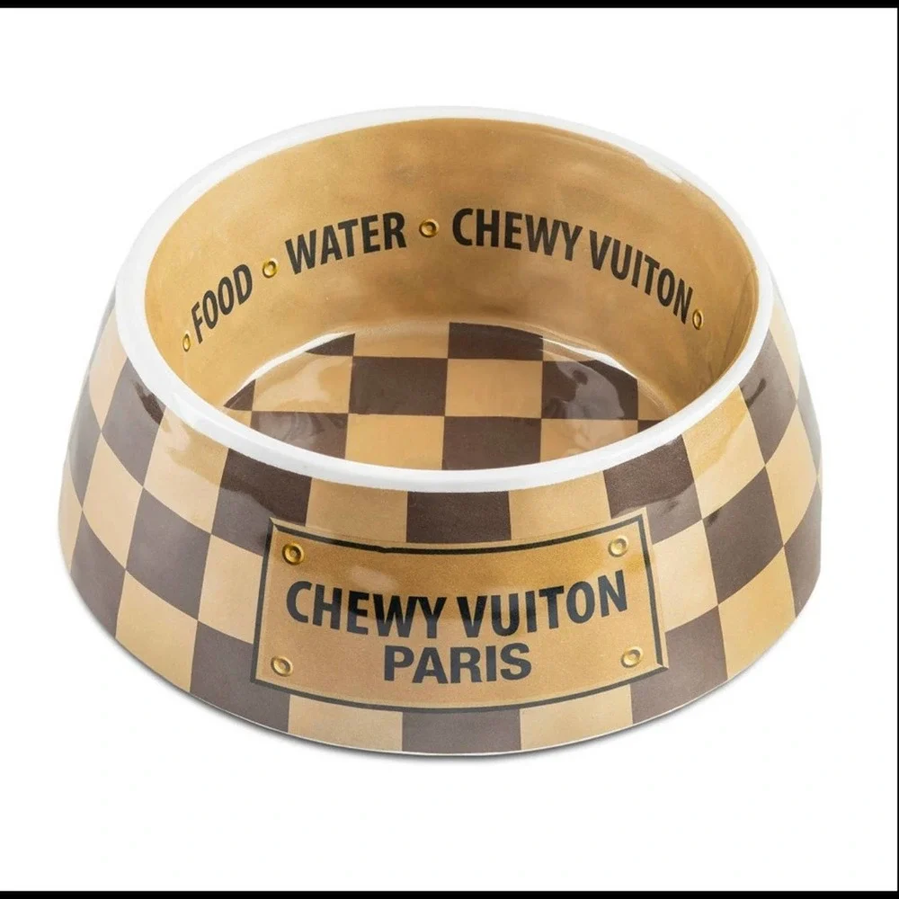 Checker Chewy Medium Bowl Chip-resistant BPA FREE NEW - Picture 1 of 3